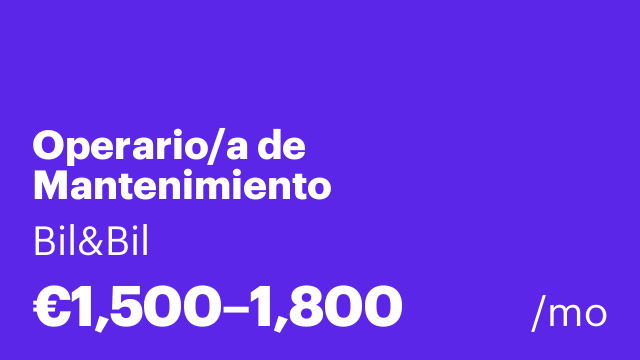 Operario/a de Mantenimiento