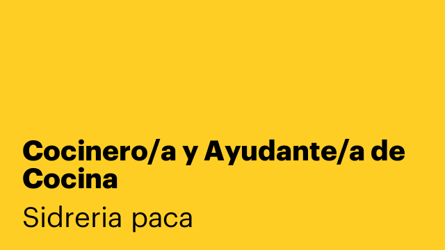 Cocinero/a y Ayudante/a de Cocina