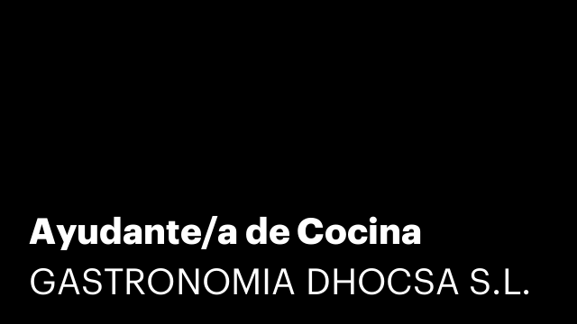 Ayudante/a de Cocina