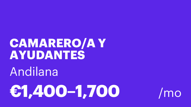 CAMARERO/A Y AYUDANTES