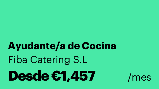 Ayudante/a de Cocina