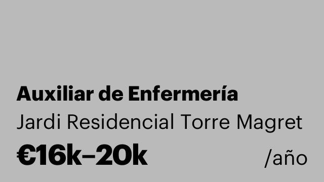 Auxiliar de Enfermería