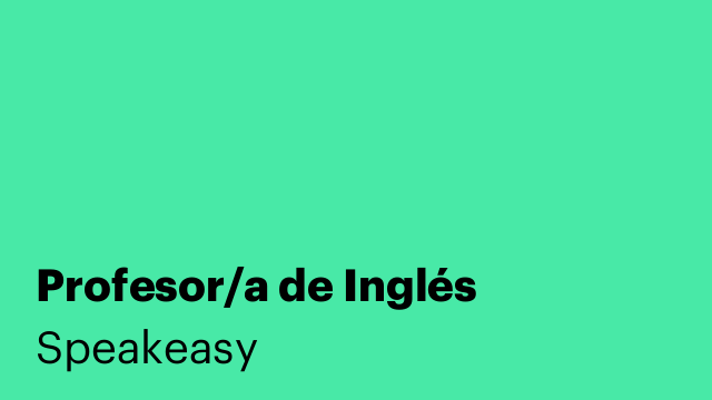 Profesor/a de Inglés