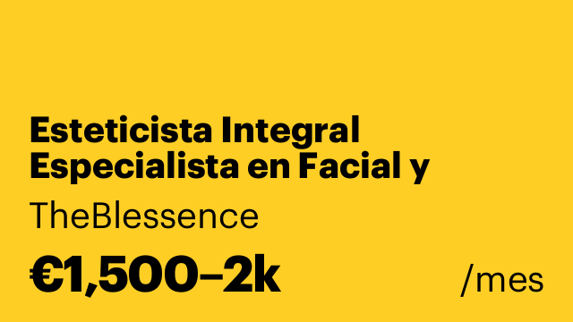Esteticista Integral Especialista en Facial y Corporal