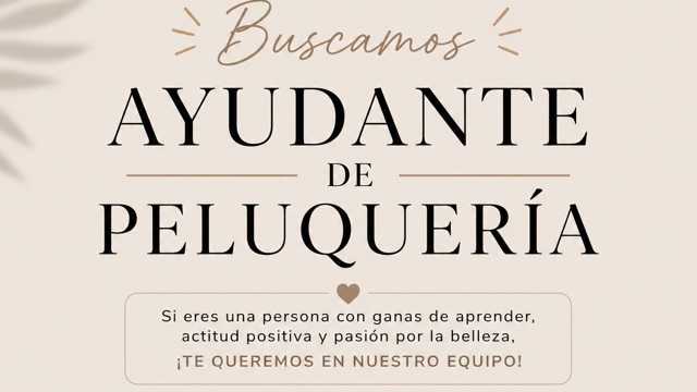 Ayudante/a de Peluquería
