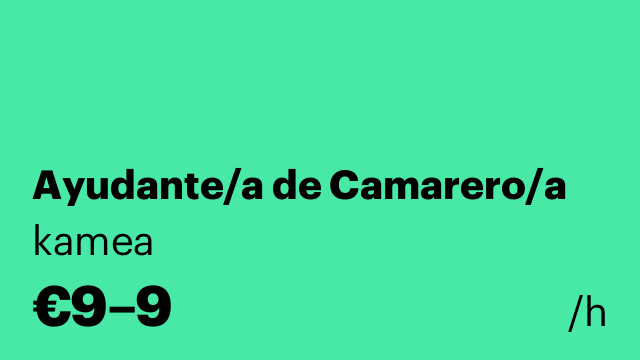 Ayudante/a de Camarero/a