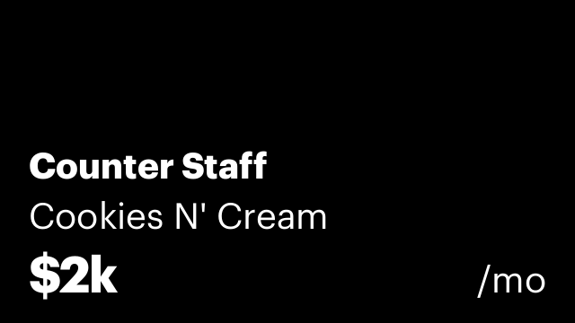 Counter Staff