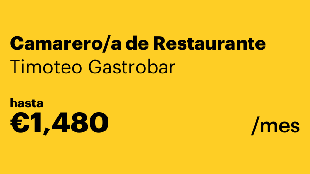 Camarero/a de Restaurante