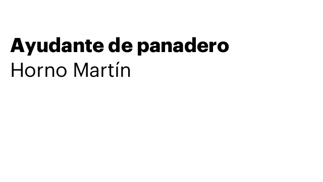 Ayudante de panadero