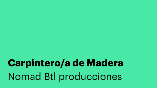 Carpintero/a de Madera