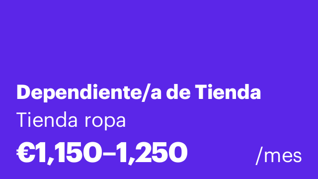 Dependiente/a de Tienda