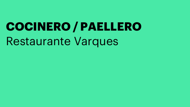 COCINERO / PAELLERO