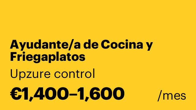 Ayudante/a de Cocina y Friegaplatos
