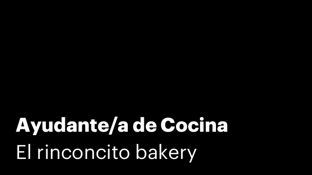 Ayudante/a de Cocina