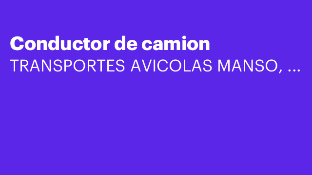 Conductor de camion