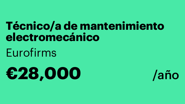 Técnico/a de mantenimiento electromecánico