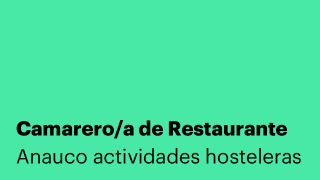 Camarero/a de Restaurante