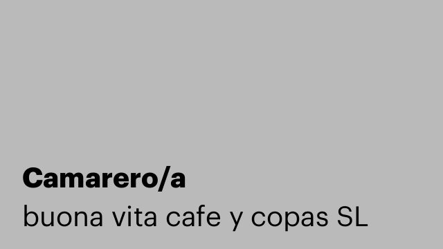 Camarero/a