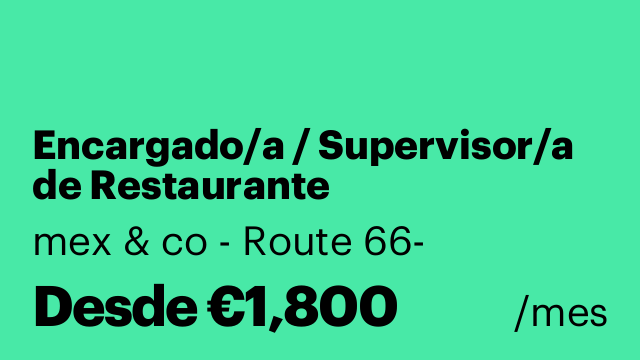 Encargado/a / Supervisor/a de Restaurante