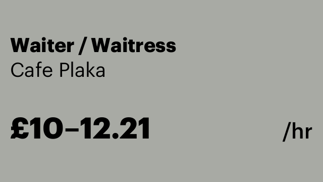 Waiter / Waitress