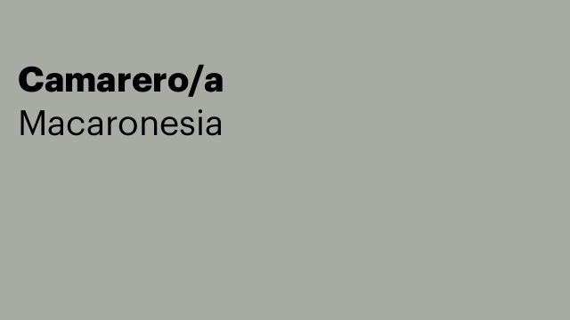 Camarero/a