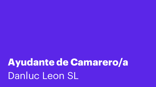 Ayudante de Camarero/a