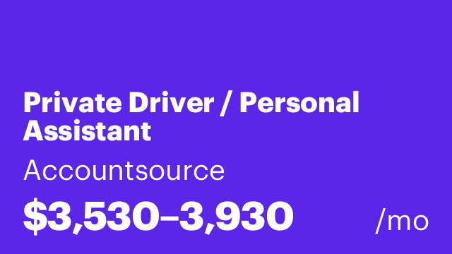 Private Driver / Personal Assistant