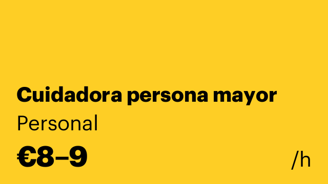 Cuidadora persona mayor