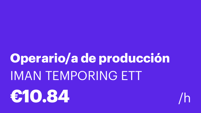 Operario/a de producción