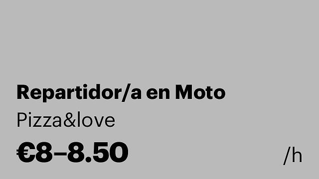 Repartidor/a en Moto