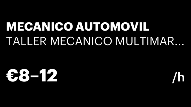 MECANICO AUTOMOVIL