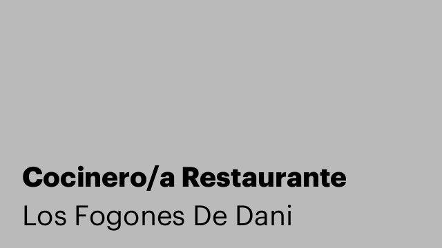 Cocinero/a Restaurante