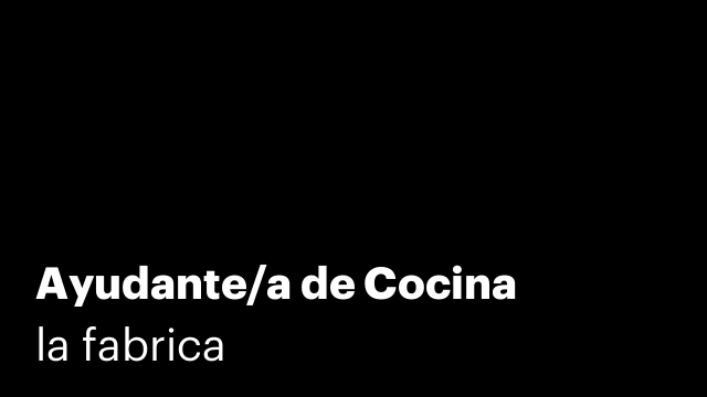 Ayudante/a de Cocina