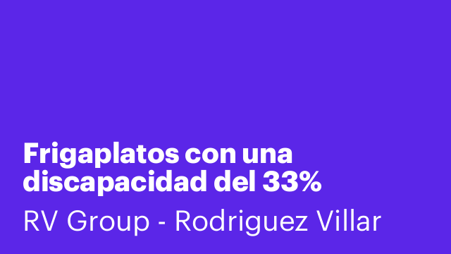 Frigaplatos con una discapacidad del 33%
