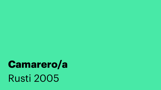Camarero/a