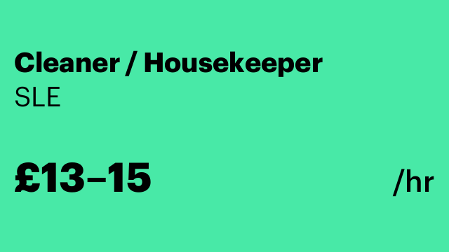 Cleaner / Housekeeper