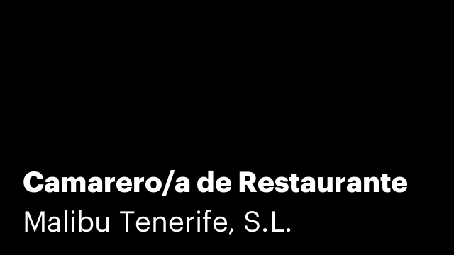Camarero/a de Restaurante