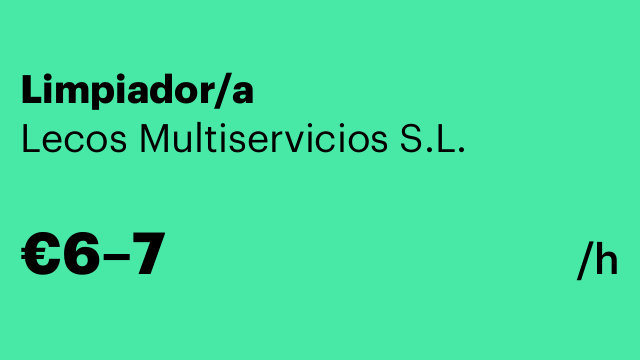 Limpiador/a