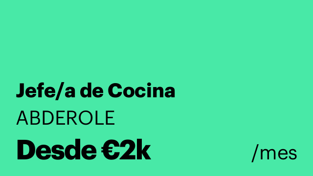 Jefe/a de Cocina
