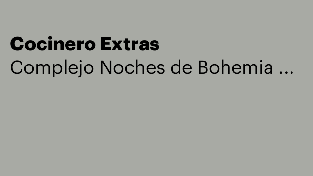 Cocinero Extras