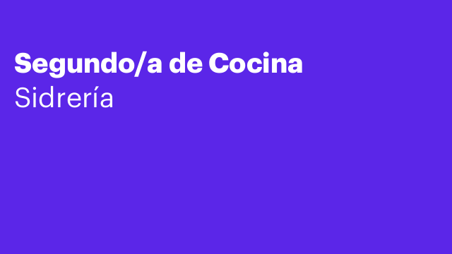 Segundo/a de Cocina