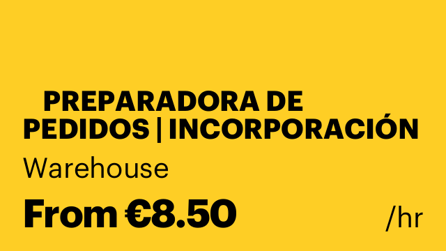 📦 PREPARADORA DE PEDIDOS | INCORPORACIÓN INMEDIATA
