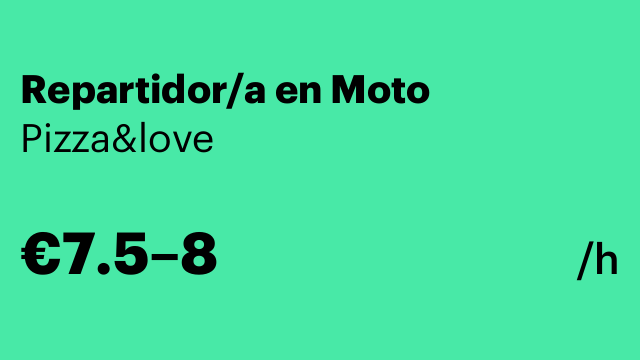 Repartidor/a en Moto