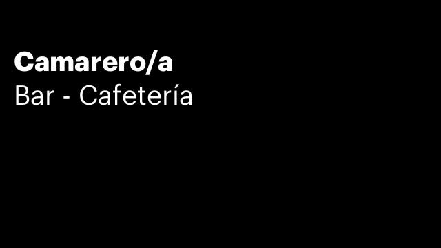 Camarero/a