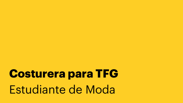 Costurera para TFG