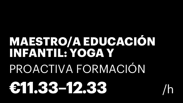 MAESTRO/A EDUCACIÓN INFANTIL: YOGA Y MINDFULNESS