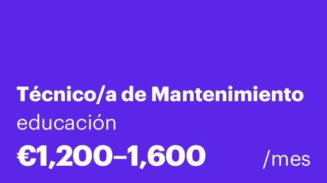 Técnico/a de Mantenimiento