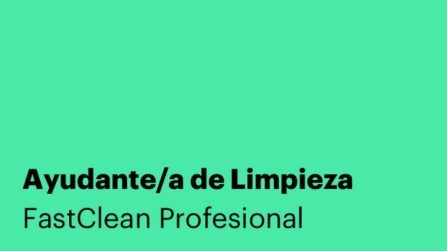 Ayudante/a de Limpieza