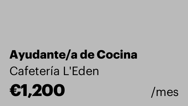 Ayudante/a de Cocina