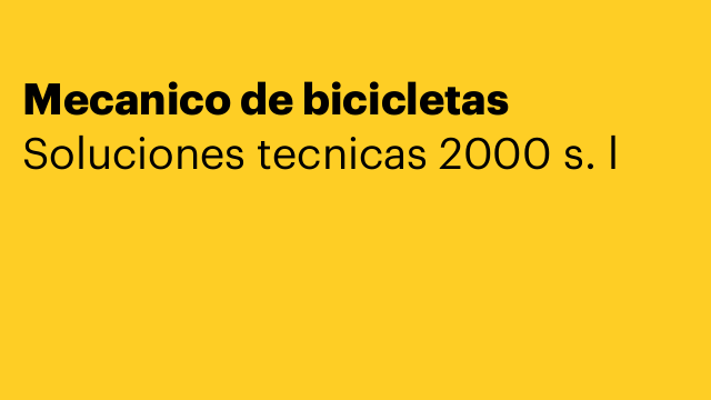 Mecanico de bicicletas